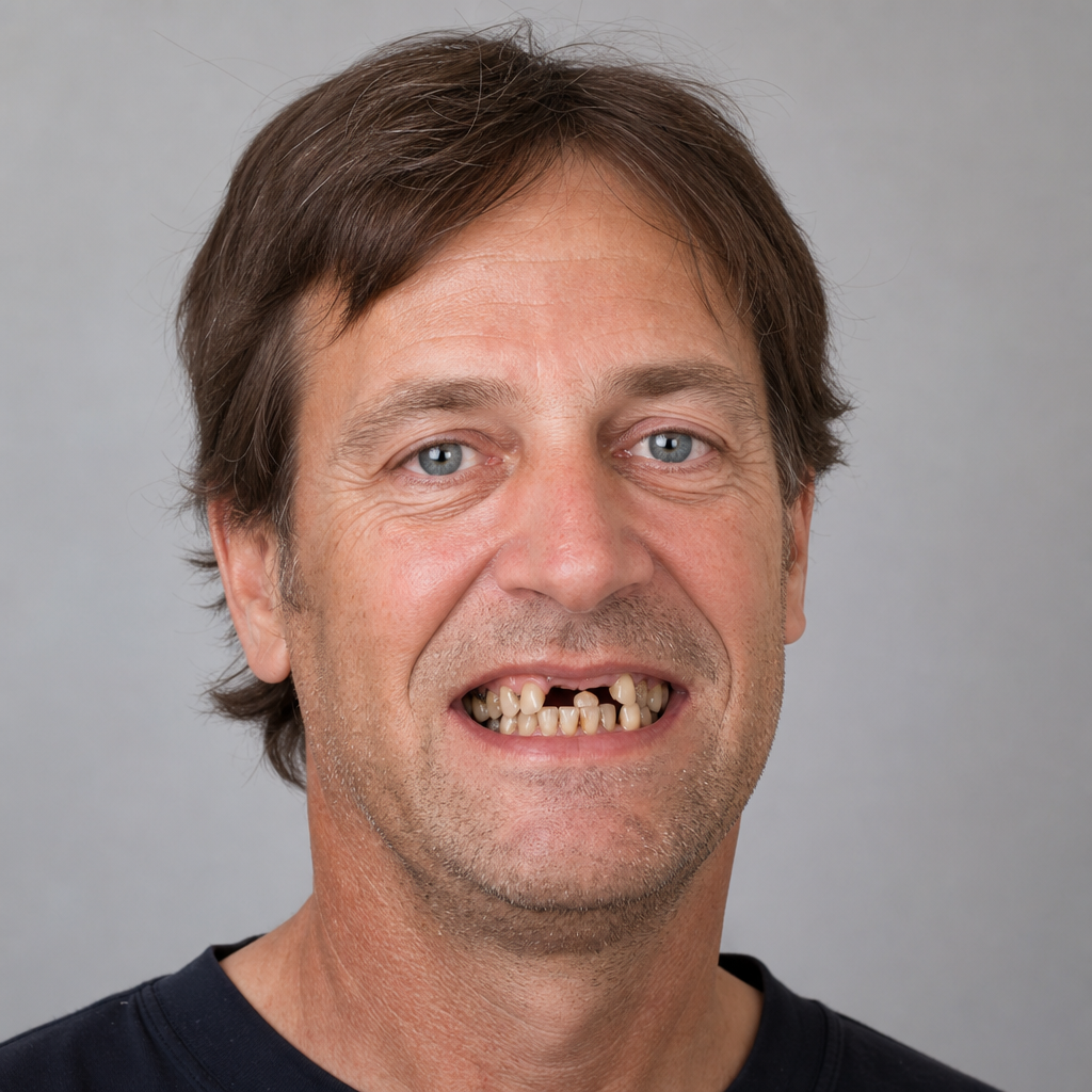 Mark before dental implant treatment