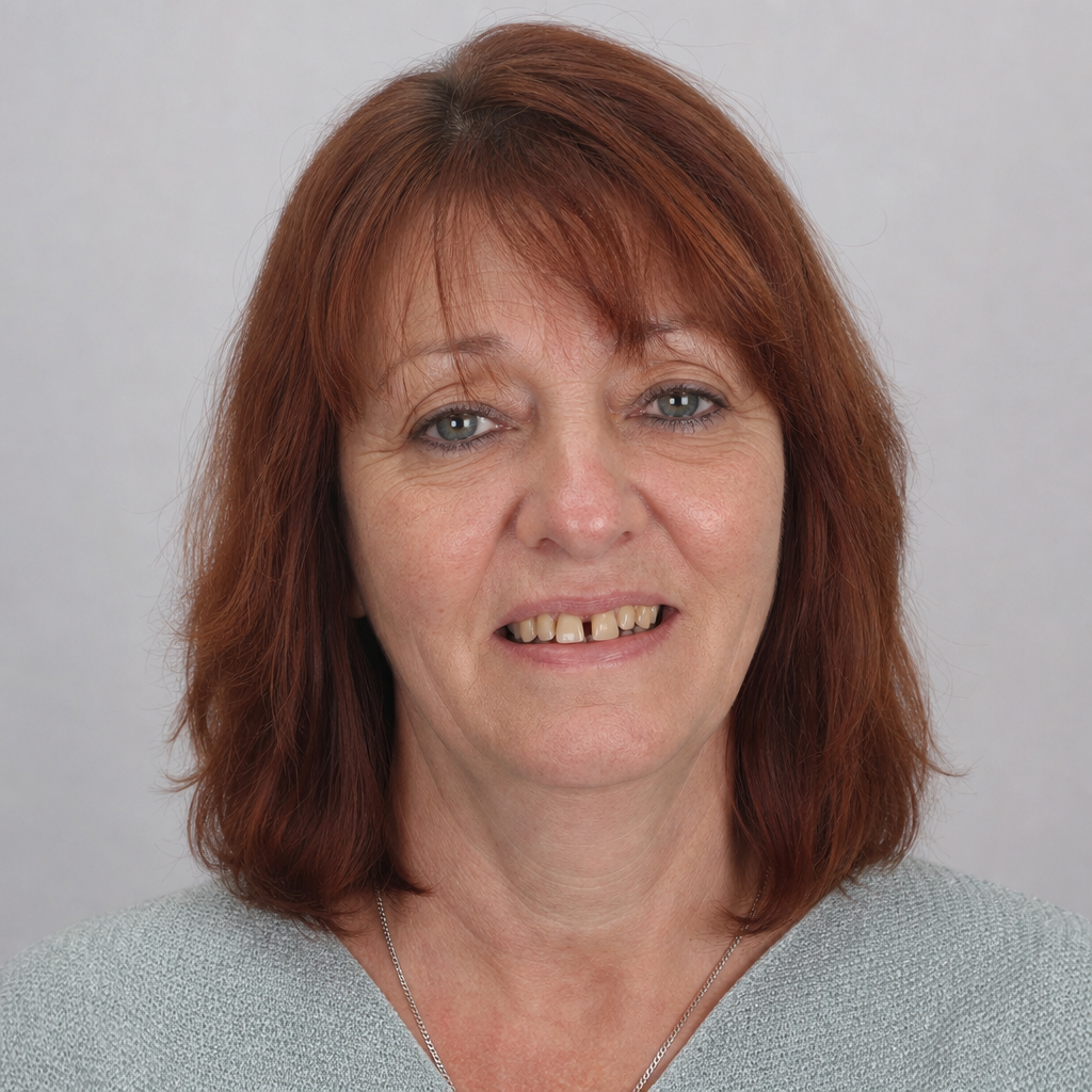 Karen before dental implant treatment